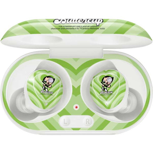 Cartoon Network Powerpuff Girls Buttercup Green Hearts Galaxy Buds Plus Skin